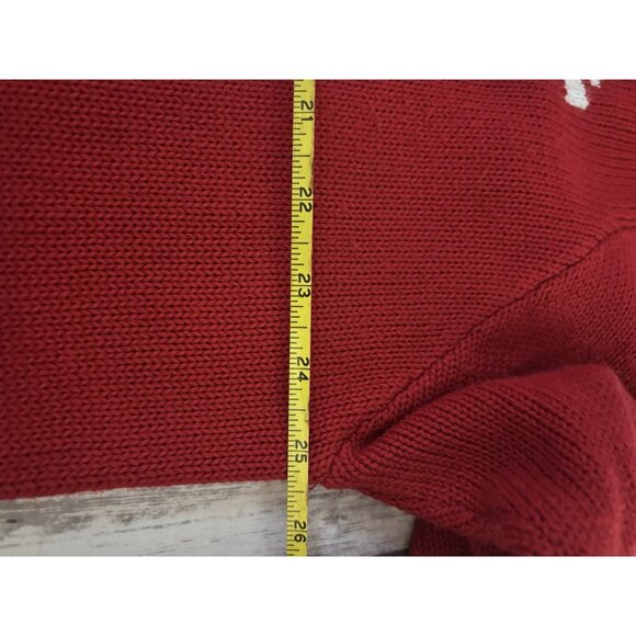 Vintage Quacker Factory Sweater Womens 1X Red Snowflake Christmas Ramie Cotton - Picture 9 of 9